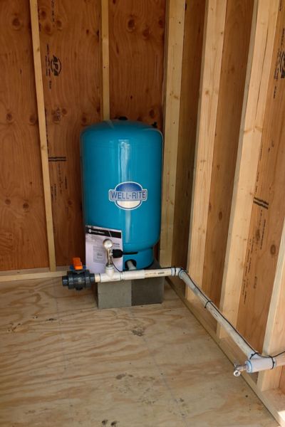 New construction well pressure tank installation by DeRidder's Water Solutions in South Jersey